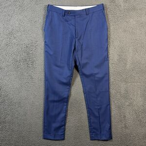 Suitsupply Pants Mens 31x29 Blue Brescia Slim Fit Super 110s VBC Wool Formal